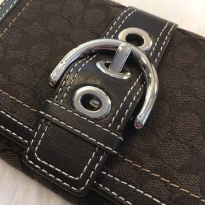 COACH Signature Soho Buckle Wallet - Brown NWOT